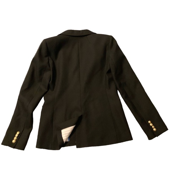 J. Crew Rhodes Italian Wool Blazer Sz 4 Women Academia Career C9131 Gold Buttons - Picture 15 of 16